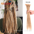 Extensiones de cabello sintético de rastas hechas a mano para mujeres / hombres